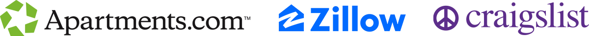 Apartments.com, Zillow.com, and Craigslist.com